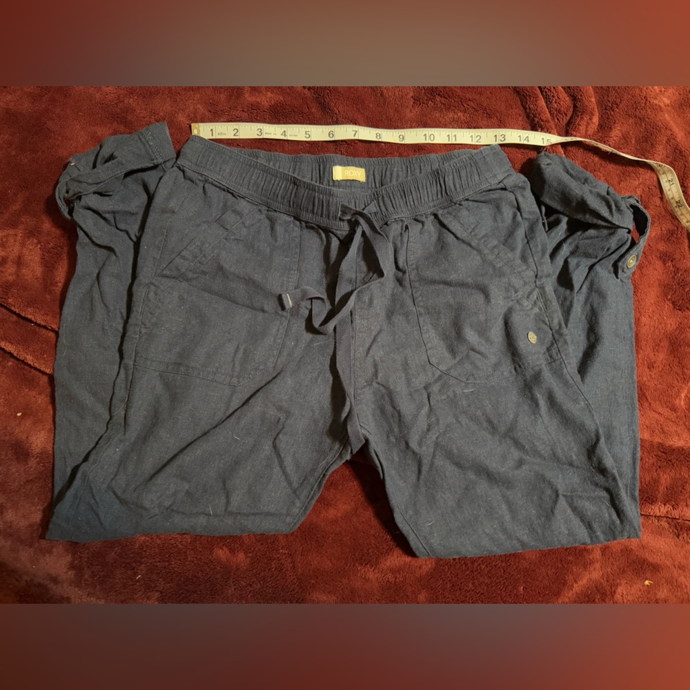 Roxy Navy Blue Beach Crop Pants Size US4